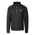 thumbnail image 2 of Men's Cutter & Buck Heather Charcoal Old Dominion Monarchs Mainsail Sweater-Knit Big & Tall Half-Zip Pullover Jacket, 2 of 3