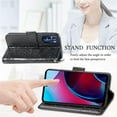 thumbnail image 6 of Compatible with Motorola Moto G Stylus 5G 2022 Wallet Case for Women, Leather Flip Folio with Kickstand Magnetic and Card Holder Protective Case for Moto G Stylus 5G 2022 Butterfly Black SD, 6 of 14