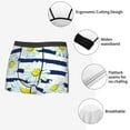 thumbnail image 6 of Junzan Daisy Striped Nautical Mens Underwear Boxer Briefs For Men’s - Small, 6 of 9