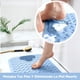 thumbnail image 4 of Alfombrilla para Baño Antideslizante 70 x 40 cm Tapete de Baño para Ducha Masaje de Pies Tapete para Regadera con Ventosas y Orificios de Drenaje Alfombrilla para Bañera de Silicona (Azul Claro), 4 of 4