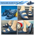 thumbnail image 4 of Cyiecw Mens Womens Double Buckle Slides Adjustable EVA Flat Slippers Summer Slip On Slide Sandals, 4 of 7