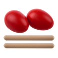 thumbnail image 1 of 1 Paire de Maracas en Plastique pour Percussions Œuf Musical Rouge & 2 Pcs Bâtons de Rythme de Percussions Jouet Musical pour Enfants Cadeau, 1 of 8