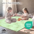 thumbnail image 4 of ODIKA 3'x5' Machine Washable Non-Slip Area Rug, Artisan Lattice with Overlapping Floral Details High Traffic Rug with Pad, Green, 590548, 4 of 8