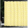 thumbnail image 4 of Ambesonne Yellow and White Shower Curtain, Ginkgo Nut Leaves, 69"Wx70"L, Dark Yellow Pastel Yellow, 4 of 5