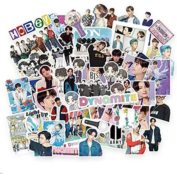BTS Stickers 76Pcs Waterproof Vinyl Kpop Stickers are Auitable for