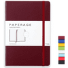 Paperage Lined Journal Notebook, Hard Cover, Medium 5.7 x 8 inches, 100 gsm Thick Paper (Black, Ruled)