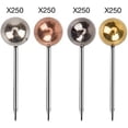 thumbnail image 3 of 1000 Pieces Map Tacks Color Metal Map Push Pins for World&nbsp;Map, Cork Board,Fabric Marking,1/8 inch Metallic Round Head with Stainless Steel Point,4 Colors, 3 of 5