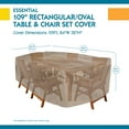thumbnail image 4 of Duck Covers Essential 109 in. L Rectangular/Oval Patio Table & Chair Set Cover, 4 of 9