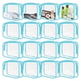thumbnail image 1 of Bolsas de maquillaje transparentes GONITYOU aprobadas por la TSA, 16 unidades, azules, 1 of 7