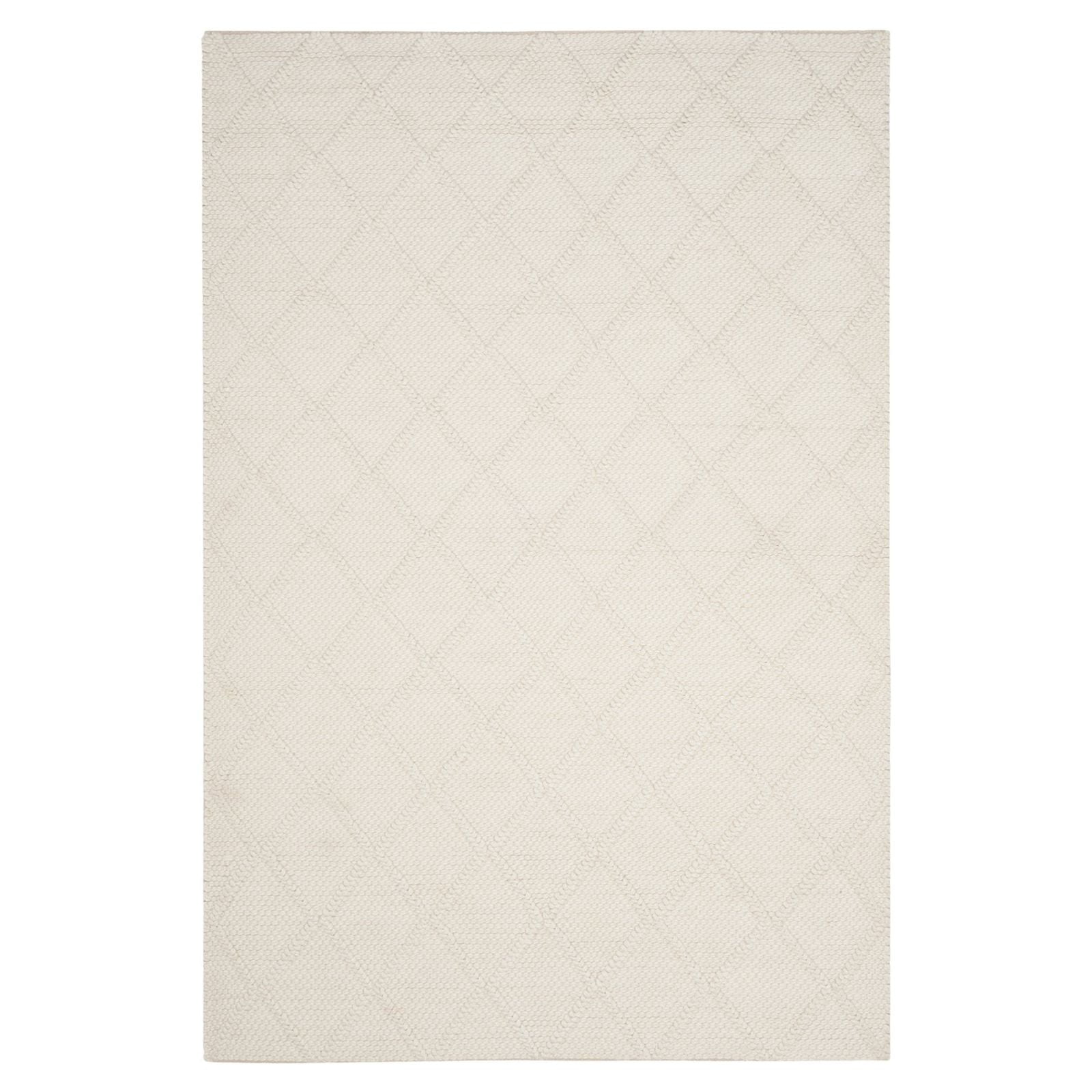 SAFAVIEH Natura Tracery Geometric Diamonds Wool Area Rug, Ivory, 6' x 9'
