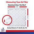 thumbnail image 2 of Filter King 12x16x1 Air Filter | 12-PACK | MERV 11 HVAC Pleated A/C Furnace Filters | MADE IN USA | Actual Size: 11.5 x 15.5 x .75", 2 of 5