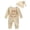 X07-Beige, variant on Xudanell Newborn Outfit Baby Embroidery Letter Boy Fall Outfits 12-18 Month Boy Clothes Romper with Hat