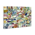 thumbnail image 4 of Stupell Industries Round Geometric Pattern Abstract Painting Gallery Wrapped Canvas Art Print Wall Art, 24 x 16, 4 of 8