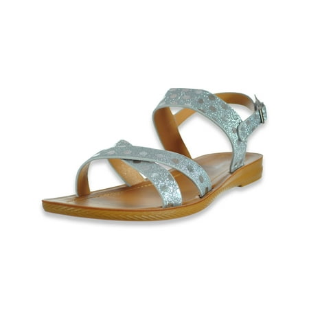 

Link Girls Glitter Stripe Sandals - silver 5 toddler