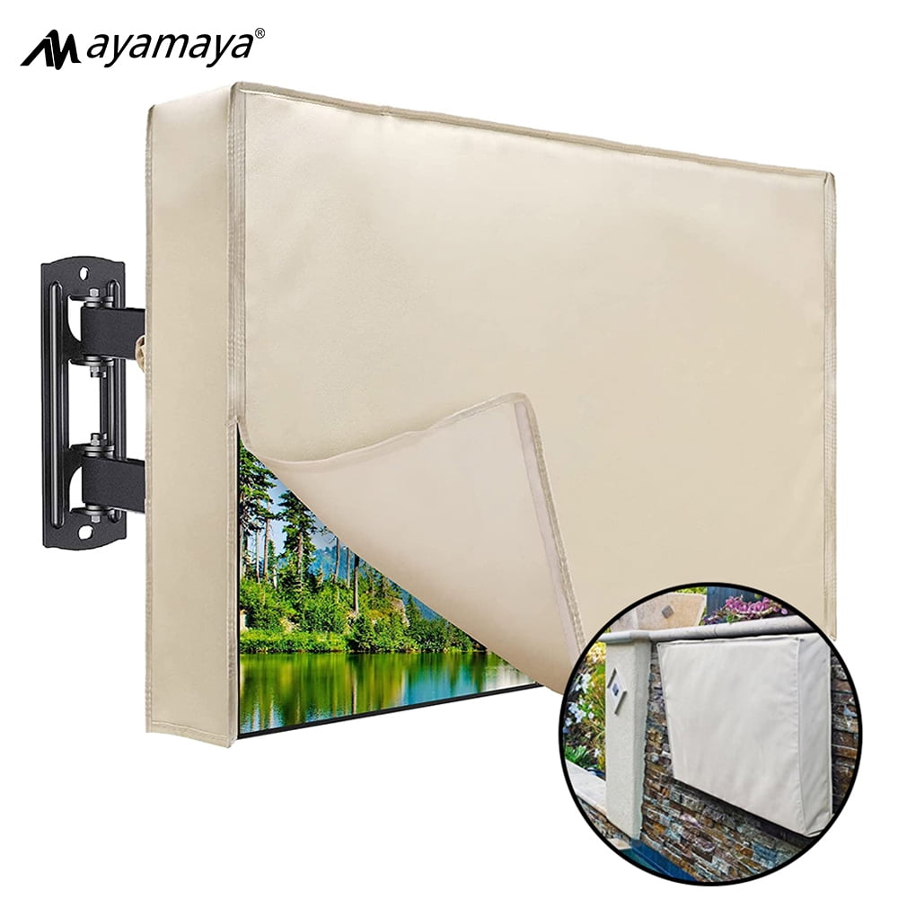 "Outdoor TV Cover AYAMAYA Waterproof Weatherproof TV Cover with Zipper