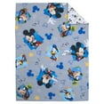 Disney Mickey Mouse Having Fun 4Piece Toddler Bedding Set, Toddler Bed, Blue