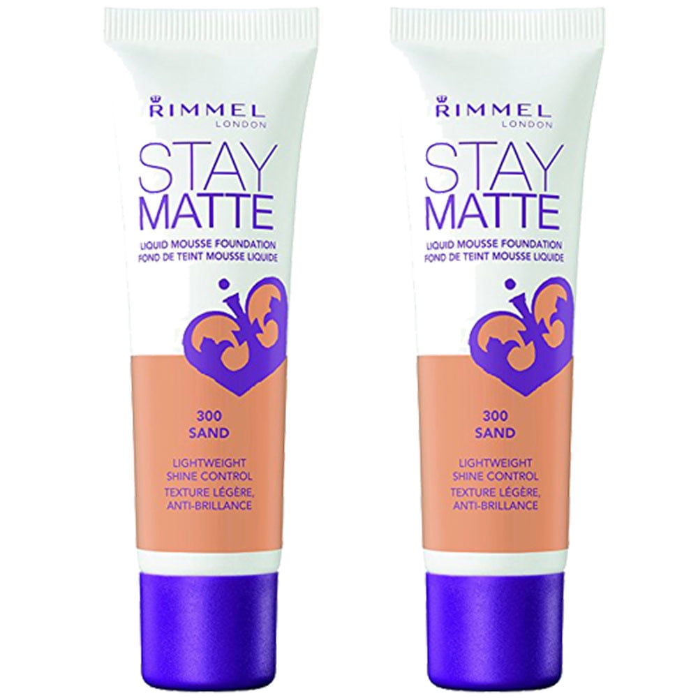 (2 Pack) Rimmel Stay Matte Liquid Mousse Foundation - 300 Sand