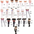 thumbnail image 4 of Enqiretly 1 Pair Girl Over Knee Long Stocking Decoration Socks Accessory Cosplay White Red Type 2, 4 of 6