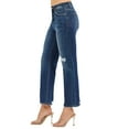 thumbnail image 4 of RISEN High Rise Crop Slim Straight Jenas with Hidden Knee Patch, 4 of 6