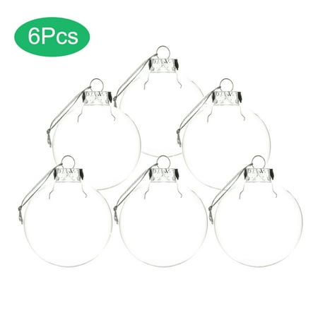 

6 Pcs Christmas Ball Plastic Hanging Ball Pendant Round Ball Party Pendants Decoration