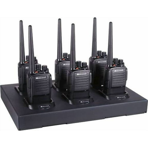 Midland - BizTalk 16-Channel 2-Way Radios (6-Pack) - Black
