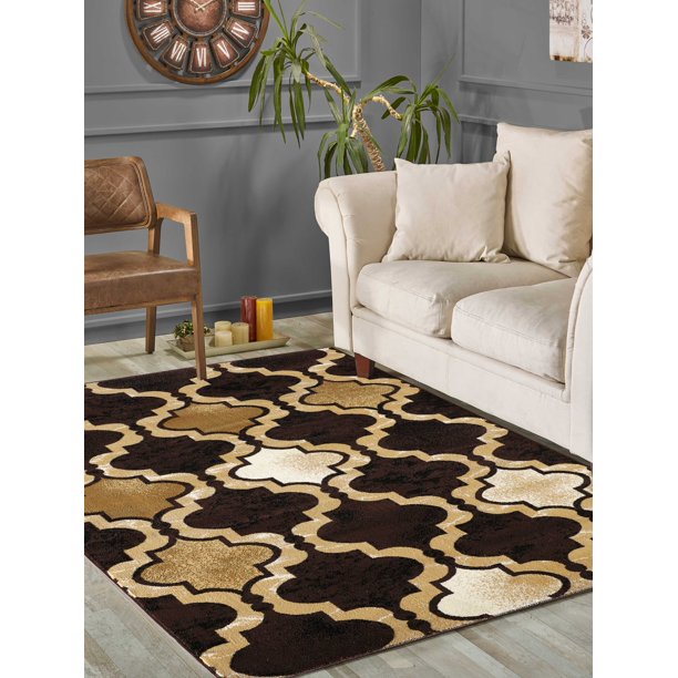 Luxury Home Fashion Modern Design Printed Geometric Shapes Area Rug