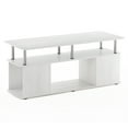 thumbnail image 2 of Furinno JAYA Utility Design Coffee Table, White Oak, Stainless Steel Tubes, 2 of 7