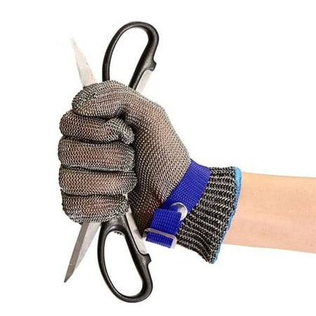 

Level 5 Cut Resistant Glove Stainless Steel Mesh Metal Wire Glove Durable Rustproof Reliable Cutting Glove for Meat Cutting Fishing Latest Material