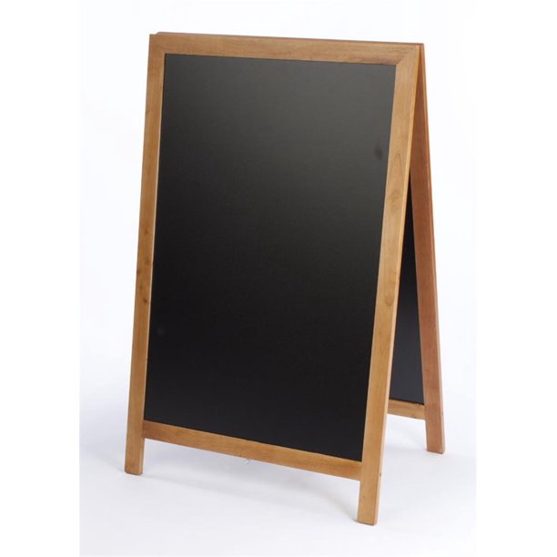 AFrame Black Board, DoubleSided Menu Chalkboard with 24”w x 36”h