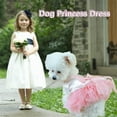 thumbnail image 3 of HQREA Girl Dog Harness Dresses, Puppy Party Birthday Wedding Tulle Princess Vest Skirt, 3 of 6
