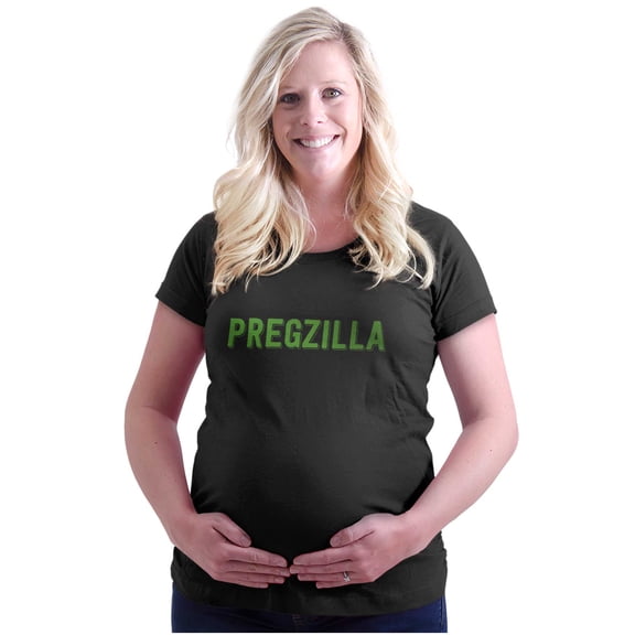 Pregzilla Funny Expecting Bump Women's Maternity T Shirt Tee Brisco Brands 2X