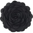 thumbnail image 2 of Fennco Styles Eva's Flower Garden Decorative Throw Pillow Case - 13 inch Round (Black, 13" Case Only), 2 of 7