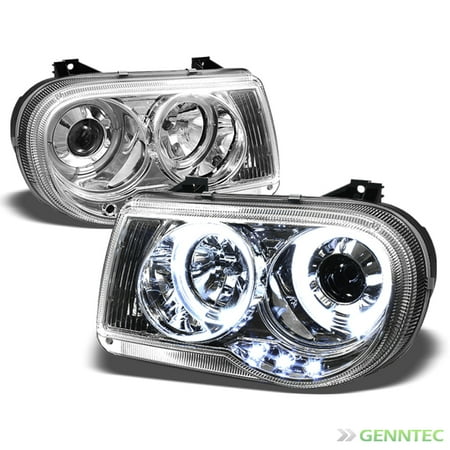 300c Halo Led Projector Headlights - For 2005-2010 Chrysler 300C Twin Halo LED Projector Headlights Head Lights Lamp Pair Left+Right/2006 2007 2008 2009