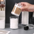 thumbnail image 3 of sunsanly Cosmetic Cotton Storage Box Cotton Swab Container Transparent with Lid Dustproof Thickened Large Capacity Lightweight Space-saving Home Dorm Cotton Swab Dental Floss Container, 3 of 8