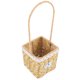 thumbnail image 4 of Khaki Wicker Woven Basket Hand Woven Storage Basket with Handle, 4 of 4