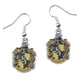 thumbnail image 1 of Pendientes con el escudo de Hufflepuff de Harry Potter bañados en plata de 15 mm, 1 of 2