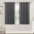 thumbnail image 1 of Cortinas opacas con aislamiento térmico, paneles de tratamiento de ventanas, cortinas opacas para oscurecer la habitación, para sala de estar, lengüeta trasera/bolsillo para barra, cortinas para dormitorio, 52 x 84 pulgadas, salvia clara, 2 paneles, gris azulado, 52 pulgadas de ancho x 45 pulgadas de largo, 1 of 5