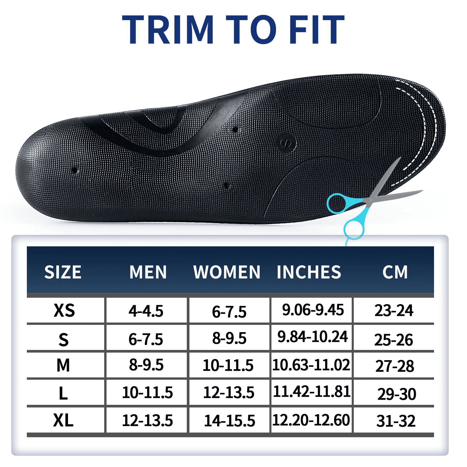 PCSsole Orthotic Insoles for Flat Feet, High Arch Support, Plantar