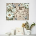 thumbnail image 6 of Farmhouse Flower Bathroom Decor Wall Art Rustic Hummingbird White Floral Pictures Wall Decor Just Breathe Canvas Painting Prints Artwork Home Decorations Framed for Bedroom12inx16in, 6 of 6