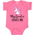 thumbnail image 3 of Inktastic My Auntie Loves Me Unicorn Girls Baby Bodysuit, 3 of 5