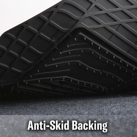 GENUINE DICKIES MAX COVERAGE FULL VEHICLE RUBBER FLOOR MAT 5-PIECE SET BLACK, 80103WDI