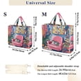 thumbnail image 2 of FORMRS Womens Corduroy Tote Bag Crossbody Shoulder Handbag with Pocket, Art Cat, 2 of 7