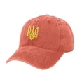 thumbnail image 4 of Retro Ukraine Hat for Women Men Vintage Washed Denim Baseball Caps, 4 of 4