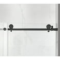 thumbnail image 2 of Madam Series 56-60"W x 76"H Sliding Frameless Shower Door in Matte Black with Tsunami Guard Tempered Glass, 2 of 5