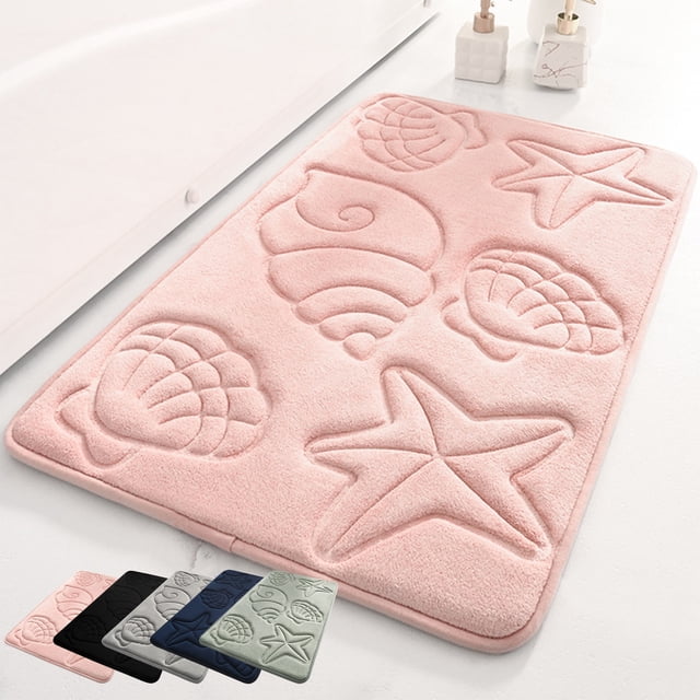 Vaidha Bathroom Water-Absorbent Door Mat Quick-Dry Entry Mat For Shower Room Solid Color Non-Slip Rug For Toilet Entrance
