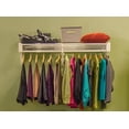 thumbnail image 3 of ez shelf diy expandable closet shelf & rod - 19.5? - 29" - white - mounts to back wall (floating) with 2 end brackets -easy to install-strong-wire shelving alternative-rod & shelf, 3 of 3
