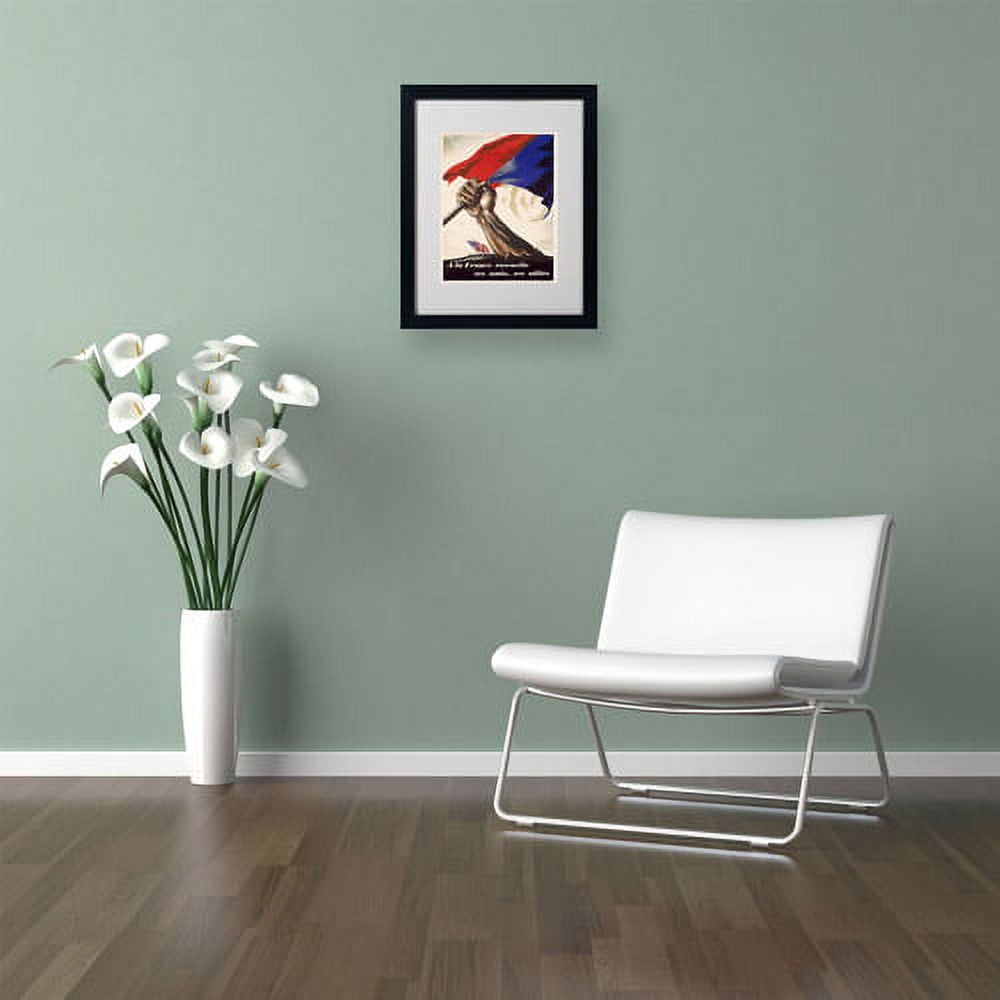 Trademark Fine Art "Poster for Liberation of France" Canvas Art, Black Frame