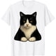 thumbnail image 1 of Funny Grumpy Black and Whit Cat Serious Face - Camiseta para gatos, 1 of 2
