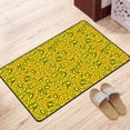 thumbnail image 2 of Yellow Paisley Decor Rugs Doormat, Non-Slip Machine Washable Carpets Floor Door Mat , 36" x 24", 2 of 7