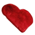 thumbnail image 2 of Heart Shaped Anti-Skid Floor Mat Plush Carpet Living Room Bedroom Area Rug Solid Color - Red, 2 of 5